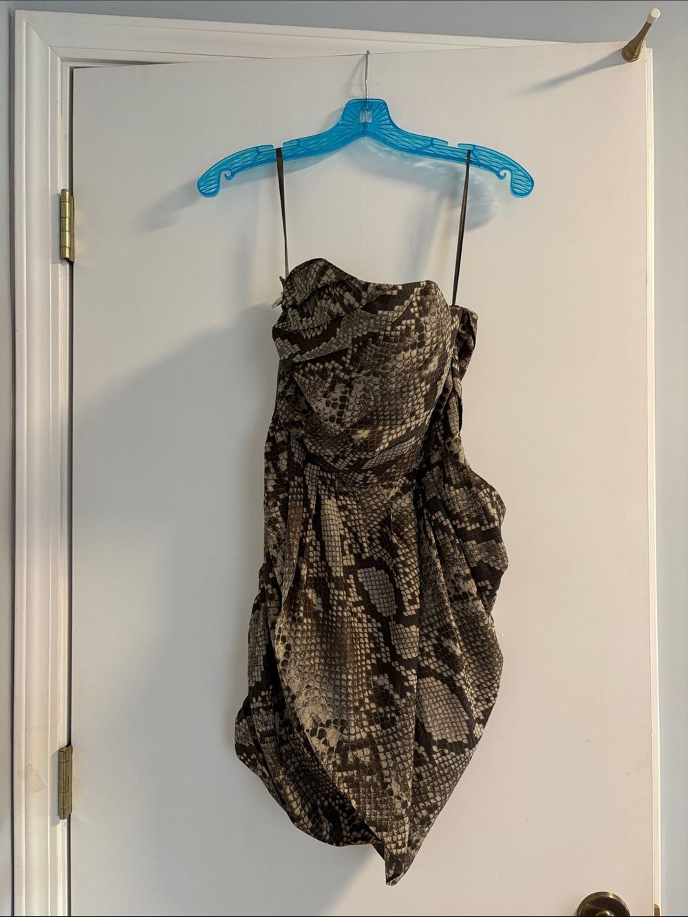 MICHAEL Michael Kors Strapless Brown Dress with Bubble Hem Size 0